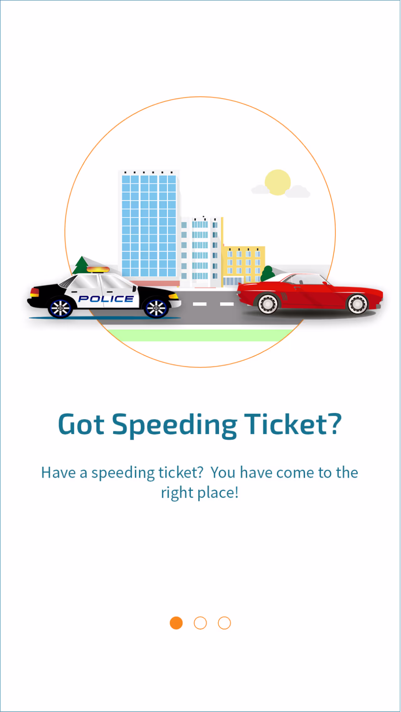Resqyou mobile app screen 3 of 30 from the Missouri traffic-ticket amendment flow