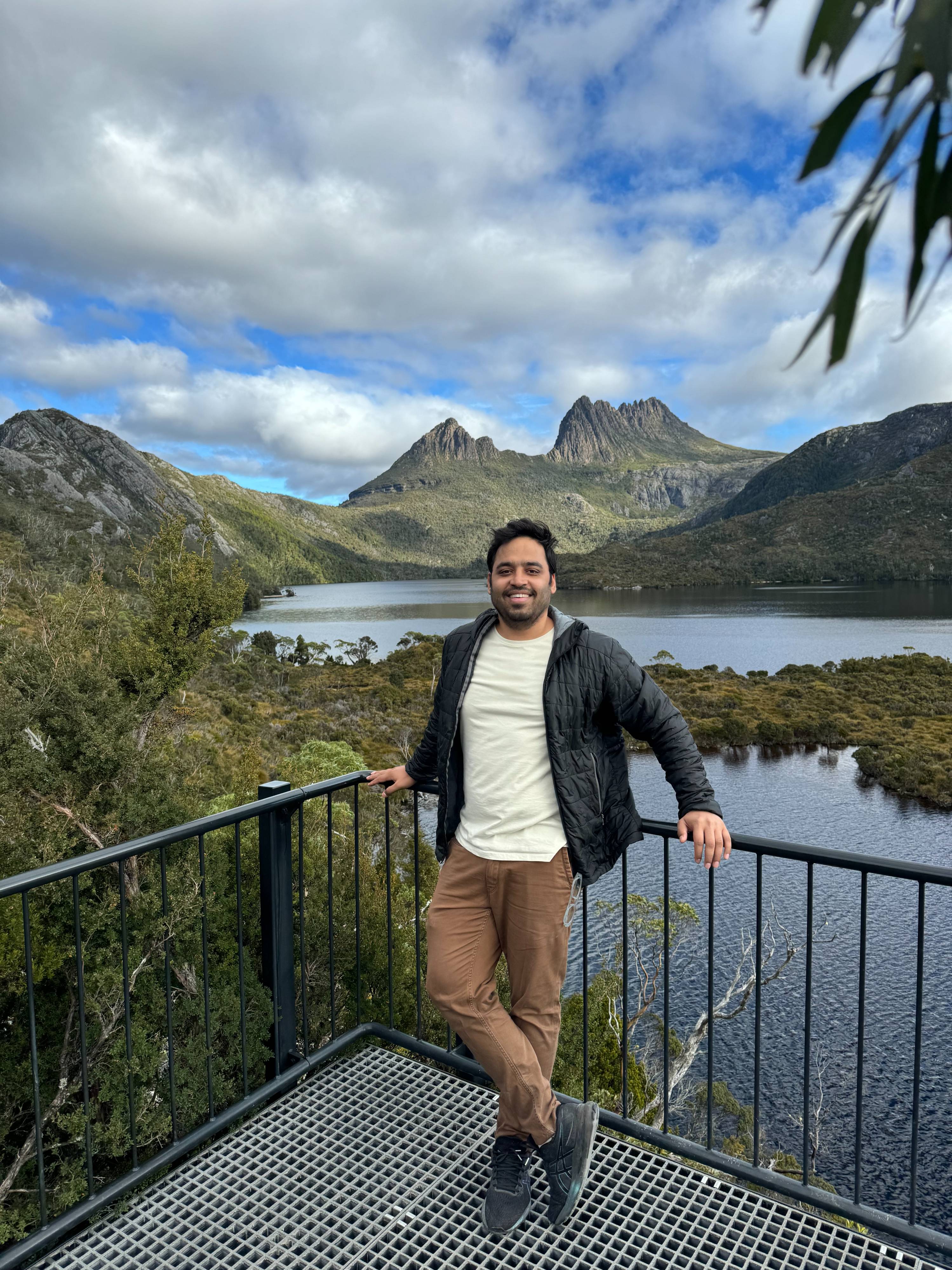 Ravi Surana on a suspension bridge in New Zealand