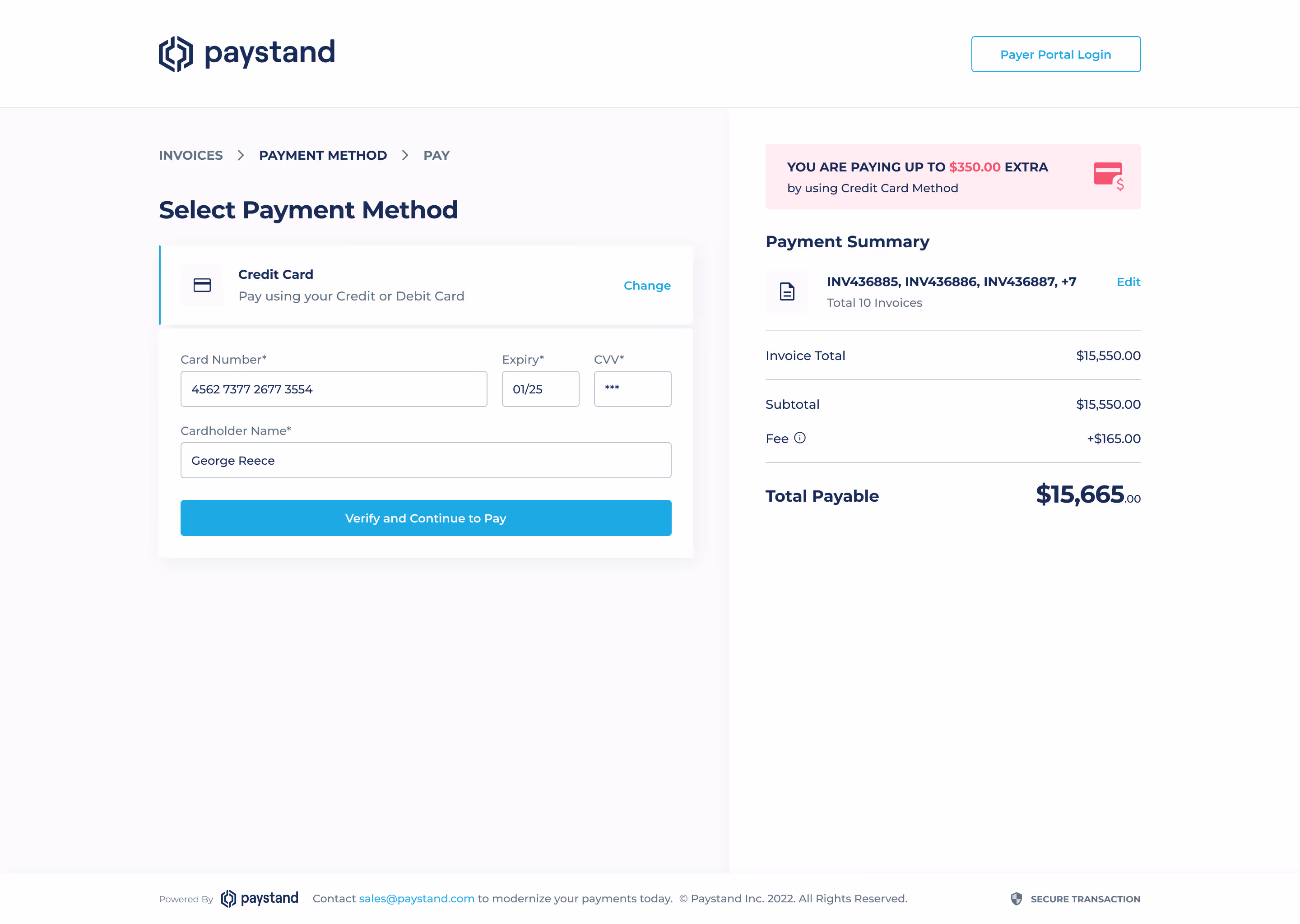 Final checkout design: credit card payment step